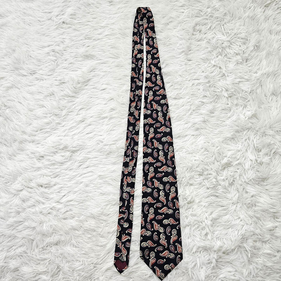 Christian Dior Men's Paisley‎ 100% Silk Neck Tie - Picture 2 of 6